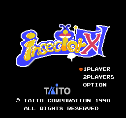 Insector X (Japan) Title Screen